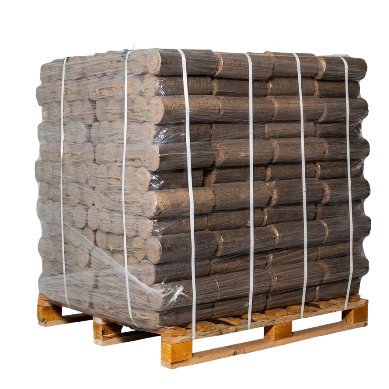 Bricchetti di Legno Duro Nestro in Quercia – Pallet da 960 kg – Alta Resa Energetica