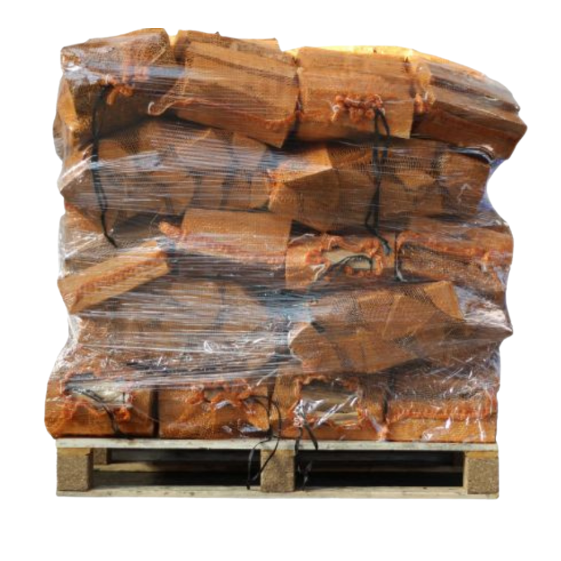 Legna da Ardere di Quercia Essiccata in Forno – Pallet 40 Sacchi da 20 Litri – Tronchi da 25 cm – 320 kg