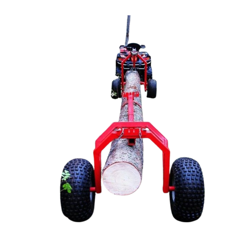 Carrello forestale per ATV con verricello elettrico e supporto posteriore per trasporto tronchi – Image 2
