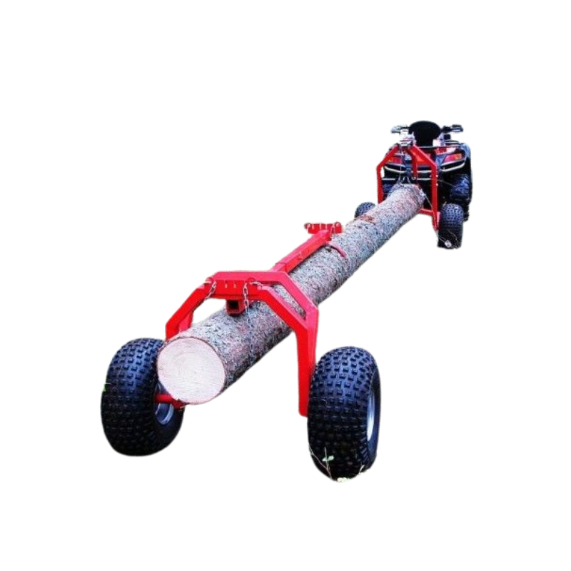 Carrello forestale per ATV con verricello elettrico e supporto posteriore per trasporto tronchi – Image 3