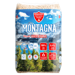 Pellet Montagna Super Premium Abete – Pallet 72 Sacchi da 15 kg – 1080 kg
