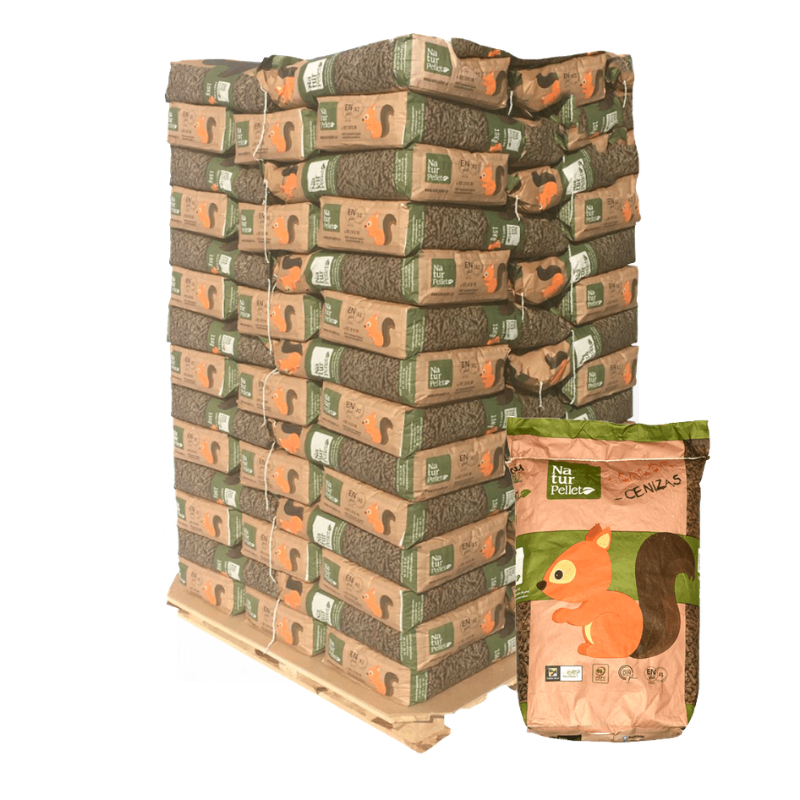 Pellet Naturpellet ENplus A1 e DIN Plus – Pallet 70 Sacchi da 15 kg – 1050 kg
