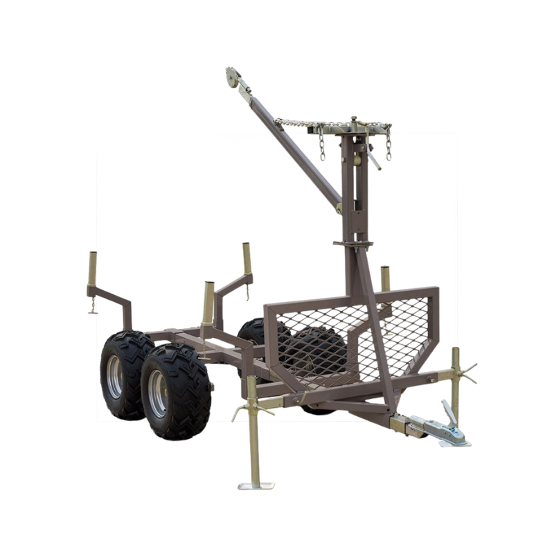Rimorchio Forestale per ATV e UTV 1200 kg con Cassone Ribaltabile e Gru – Image 2