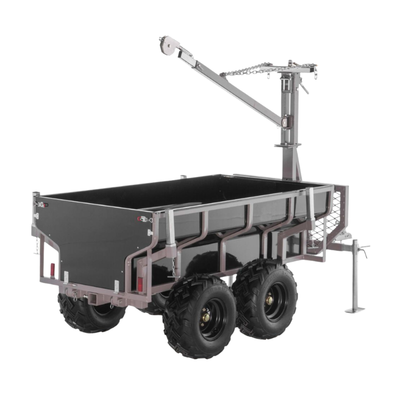 Rimorchio Forestale per ATV e UTV 1200 kg con Cassone Ribaltabile e Gru – Image 4