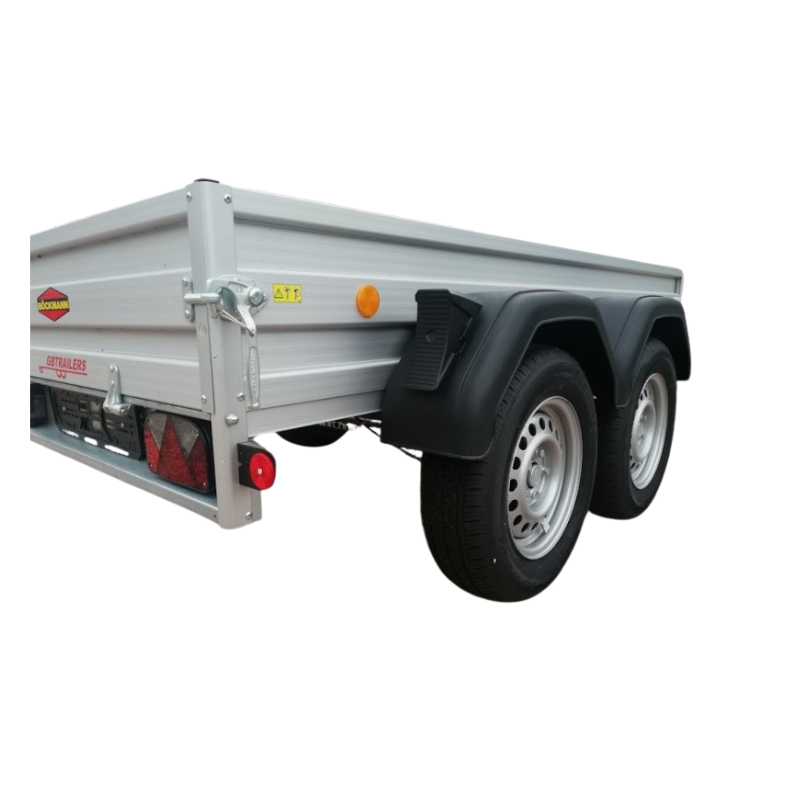 Rimorchio doppio asse frenato 2515 x 1300 mm in alluminio – Image 2