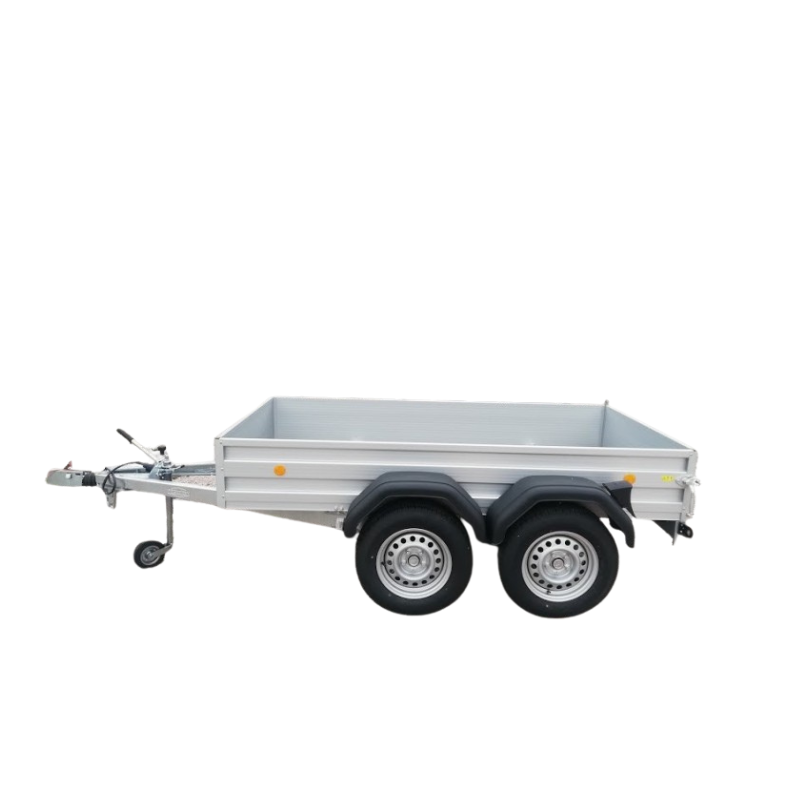 Rimorchio doppio asse frenato 2515 x 1300 mm in alluminio