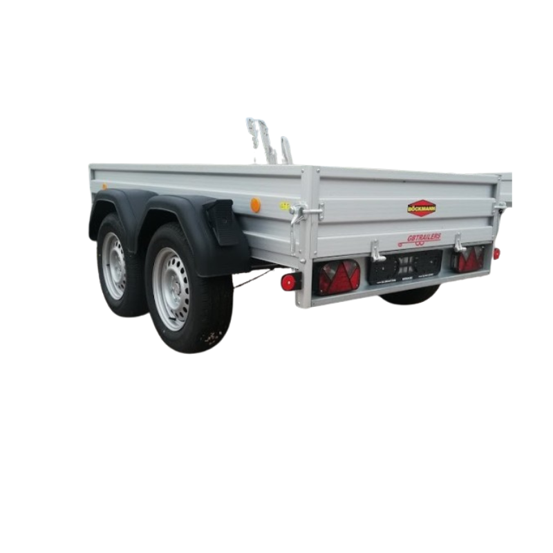 Rimorchio doppio asse frenato 2515 x 1300 mm in alluminio – Image 3