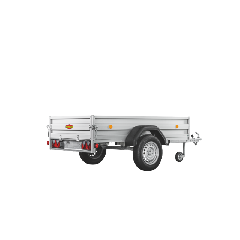 Rimorchio monoasse in alluminio anodizzato 2100 x 1300 mm – Non frenato – Image 2