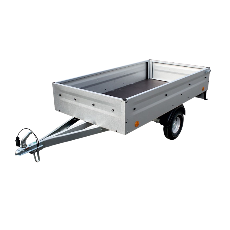 Rimorchio monoasse in acciaio zincato e verniciato 1725 x 1075 mm – Massa totale 650 kg