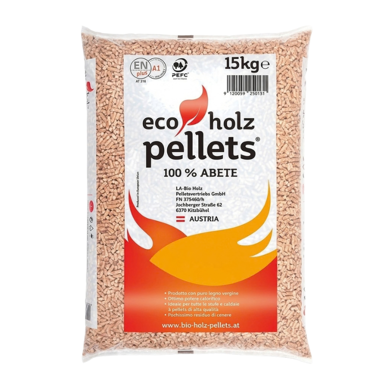 Eco Holz Pellet ENplus A1 – 70 Sacchi da 15 kg – 1.050 kg Totali
