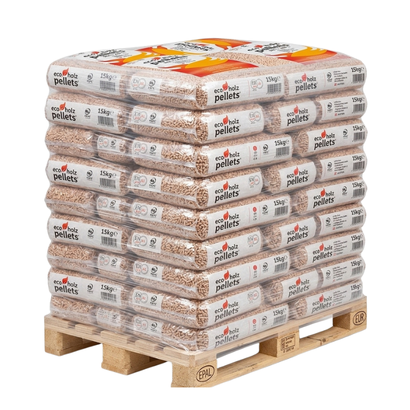 Eco Holz Pellet ENplus A1 – 70 Sacchi da 15 kg – 1.050 kg Totali - immagine 2