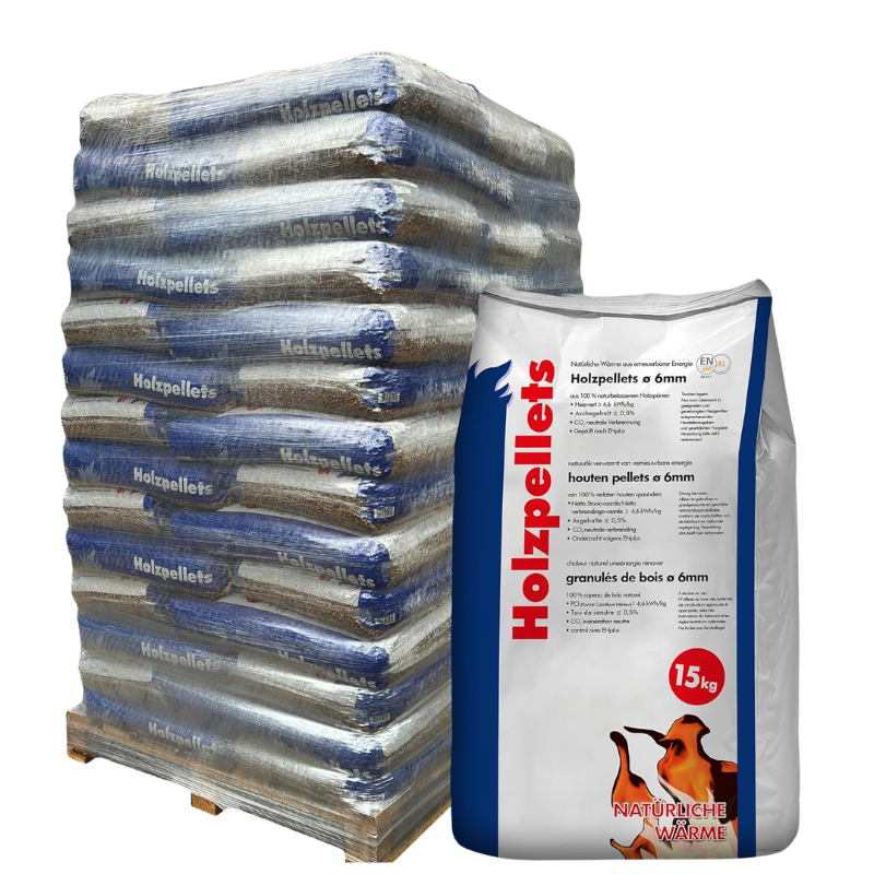 Holzpellets 6 mm – 70 Sacchi da 15 kg – da 1.050 kg