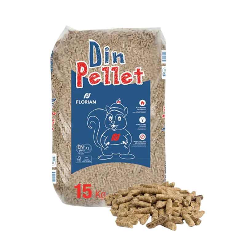 Pellet DIN in Legno di Faggio Naturale – 72 Sacchi da 15 kg