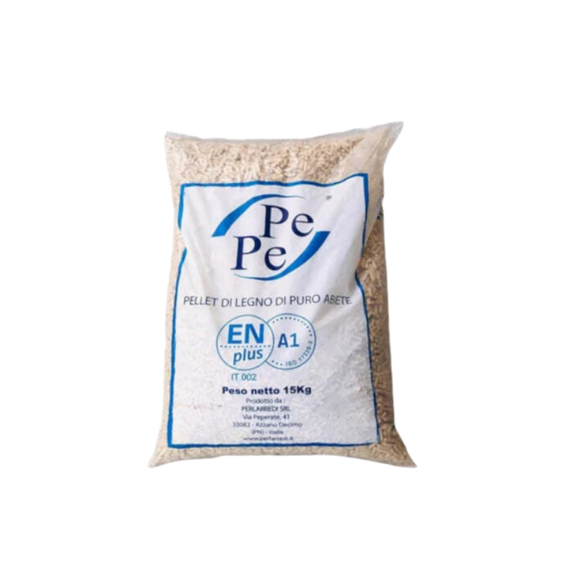 Pellet Perlarredi di Abete Bianco – 90 Sacchi da 15 kg – 1.350 kg Totali