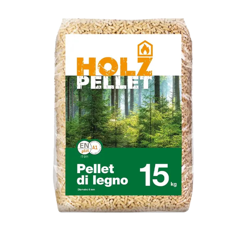 Pellet Premium Holz ENplus A1 – 70 Sacchi da 15 kg – 100% Conifera/Abete