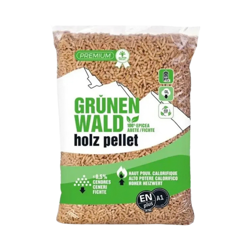 Pellet Grüner Wald Holz ENplus A1 – 72 Sacchi da 15 kg